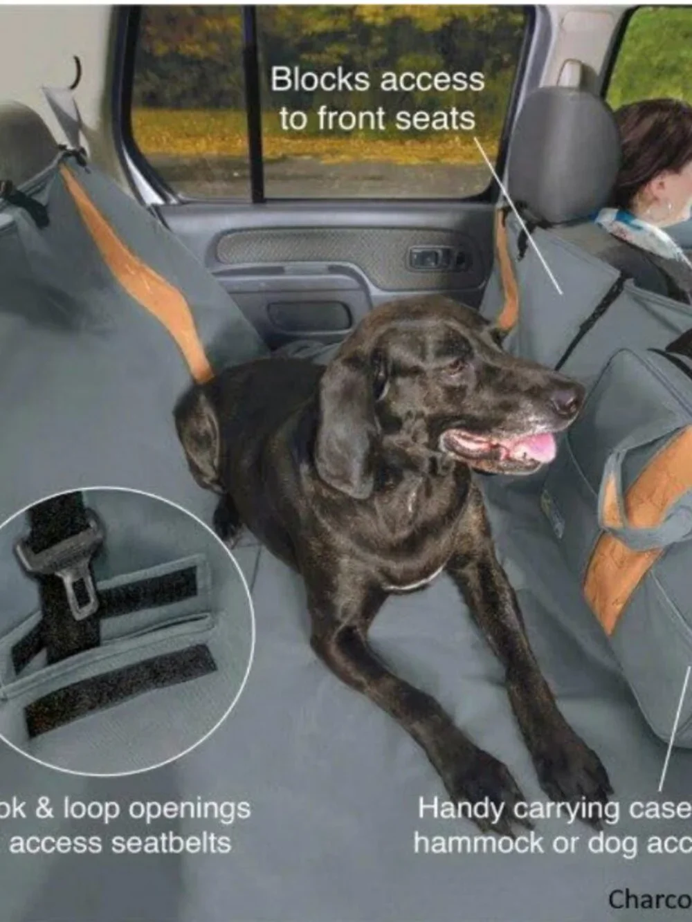 NWT Kurgo Wander Dog Hammock Car Seat Cover | Car Seat Protection | Black